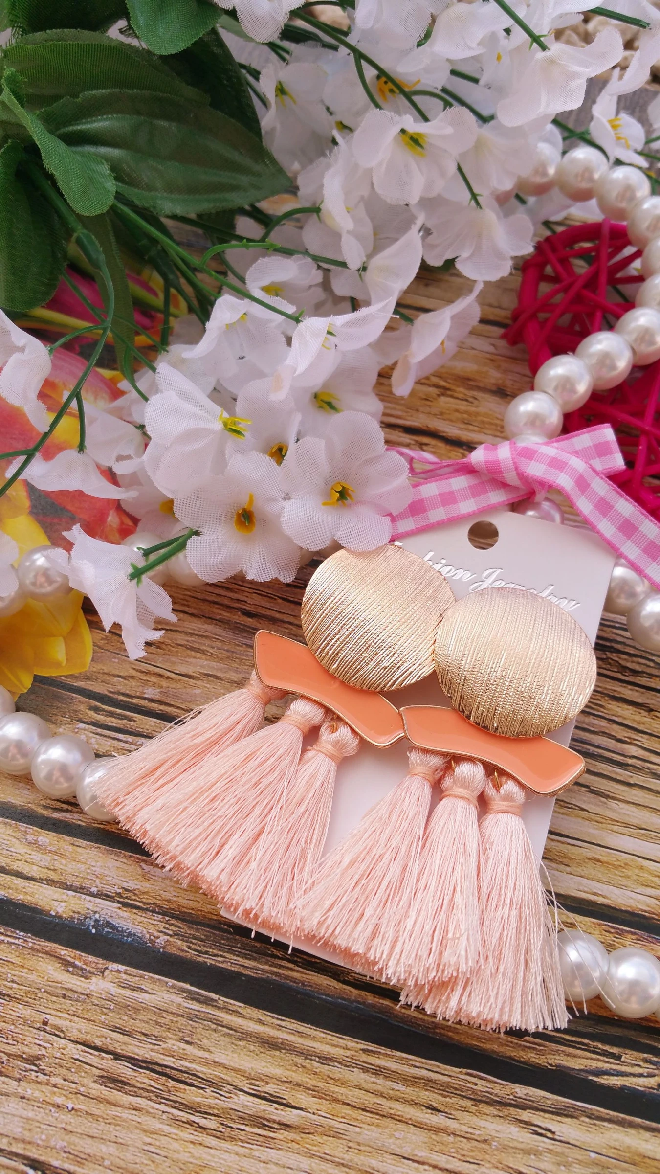 🎀Pendientes rosa salmón 🎀 – photo 2